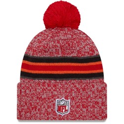 Tampa Bay Buccaneers New Era Red 2023 Sideline Cuffed Knit Hat With Pom