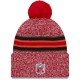 Tampa Bay Buccaneers New Era Red 2023 Sideline Cuffed Knit Hat With Pom