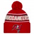 Tampa Bay Buccaneers New Era Red 2024 Sideline Cuffed Knit Hat with Pom