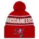 Tampa Bay Buccaneers New Era Red 2024 Sideline Cuffed Knit Hat with Pom