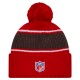 Tampa Bay Buccaneers New Era Red 2024 Sideline Cuffed Knit Hat with Pom