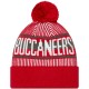 Tampa Bay Buccaneers New Era Red Striped Cuffed Knit Hat with Pom