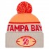 Tampa Bay Buccaneers New Era Stone NFL Sideline Historic Cuffed Knit Hat with Pom
