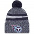 Tennessee Titans  New Era Navy 2023 Sideline Cuffed Knit Hat With Pom