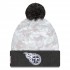 Tennessee Titans  New Era White-Graphite 2024 Salute To Service Digital Camo Cuffed Knit Hat with Pom