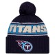 Tennessee Titans New Era Navy 2024 Sideline Cuffed Knit Hat with Pom