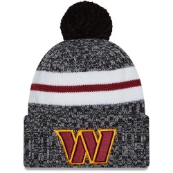 Washington Commanders  New Era Black 2023 Sideline Cuffed Knit Hat With Pom