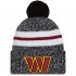 Washington Commanders  New Era Black 2023 Sideline Cuffed Knit Hat With Pom