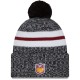 Washington Commanders  New Era Black 2023 Sideline Cuffed Knit Hat With Pom