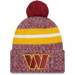 Washington Commanders  New Era Burgundy 2023 Sideline Cuffed Knit Hat With Pom