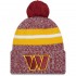 Washington Commanders  New Era Burgundy 2023 Sideline Cuffed Knit Hat With Pom
