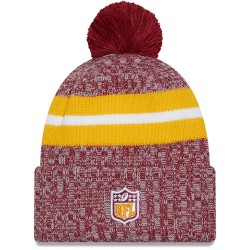 Washington Commanders  New Era Burgundy 2023 Sideline Cuffed Knit Hat With Pom
