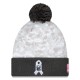 Washington Commanders  New Era White-Graphite 2024 Salute To Service Digital Camo Cuffed Knit Hat with Pom