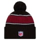 Washington Commanders New Era Black 2024 Sideline Cuffed Knit Hat with Pom