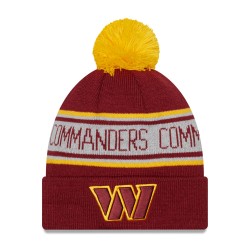 Washington Commanders New Era Burgundy  Repeat Cuffed Knit Hat with Pom