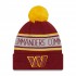 Washington Commanders New Era Burgundy  Repeat Cuffed Knit Hat with Pom