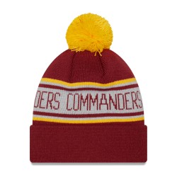 Washington Commanders New Era Burgundy  Repeat Cuffed Knit Hat with Pom
