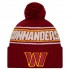 Washington Commanders New Era Burgundy 2024 Sideline Cuffed Knit Hat with Pom