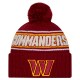 Washington Commanders New Era Burgundy 2024 Sideline Cuffed Knit Hat with Pom