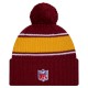 Washington Commanders New Era Burgundy 2024 Sideline Cuffed Knit Hat with Pom
