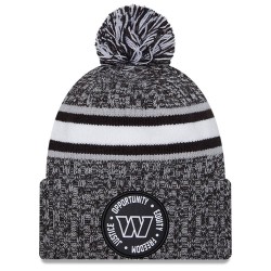 Washington Commanders New Era Heather Black 2023 Inspire Change Cuffed Knit Hat With Pom