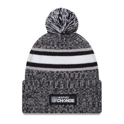 Washington Commanders New Era Heather Black 2023 Inspire Change Cuffed Knit Hat With Pom