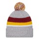 Washington Commanders New Era Heather Gray Cuffed Knit Hat with Pom